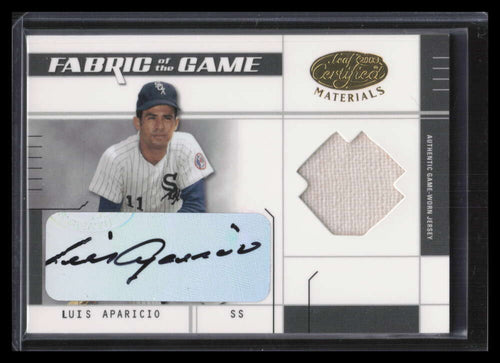 2003 Leaf Certified Fabric of the Game Autographs Luis Apricio Jersey Auto 2/5