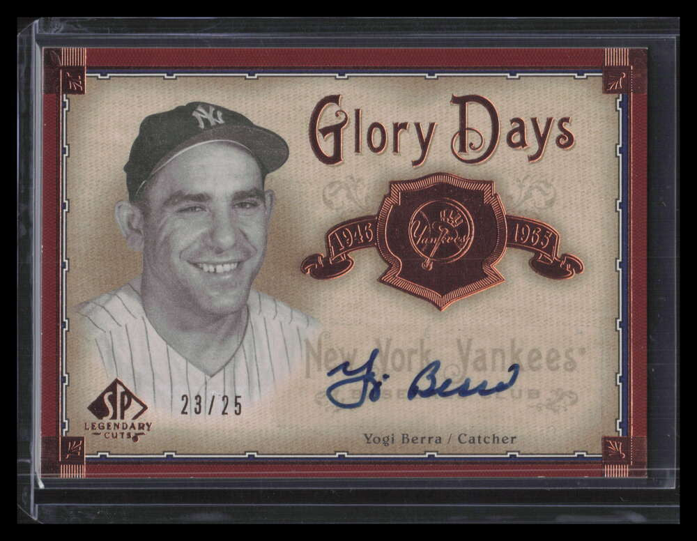 2005 SP Legendary Cuts Glory Days Autograph YB Yogi Berra Auto 23/25