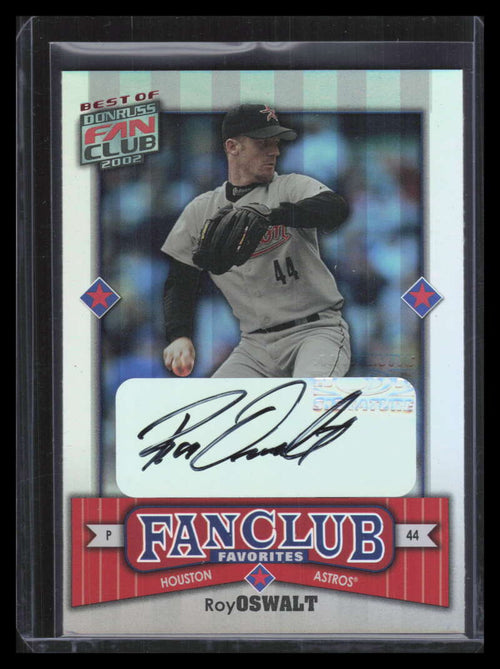 2002 Donruss Best of Fan Club Autographs 278 Roy Oswalt FC Auto 23/75 Fan Club