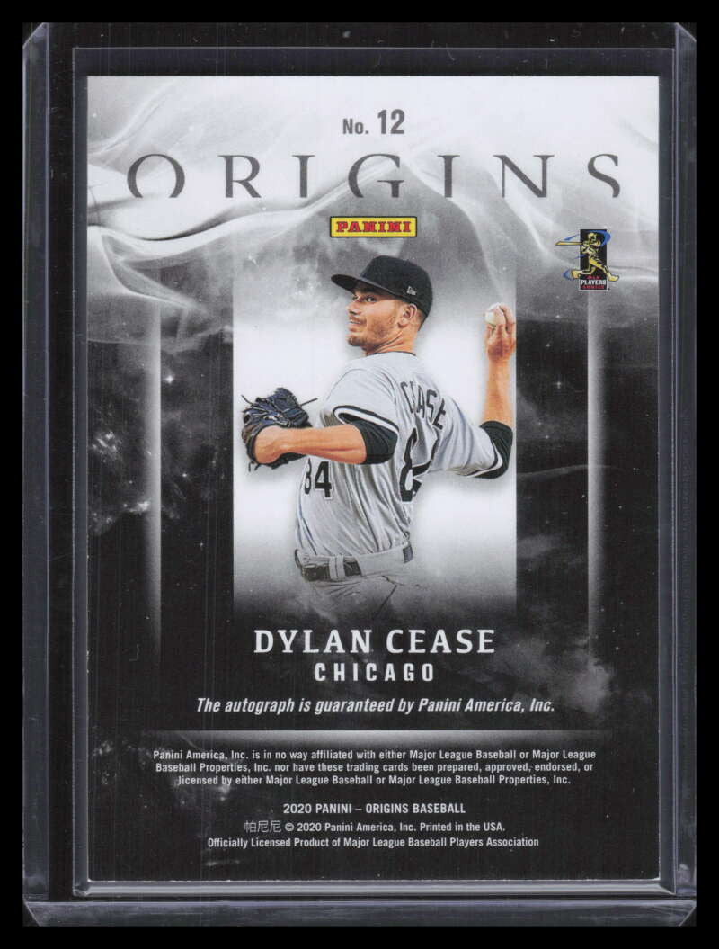 SOLD 148821 2020 Panini Origins Signatures Red 12 Dylan Cease Rookie Auto 93/99