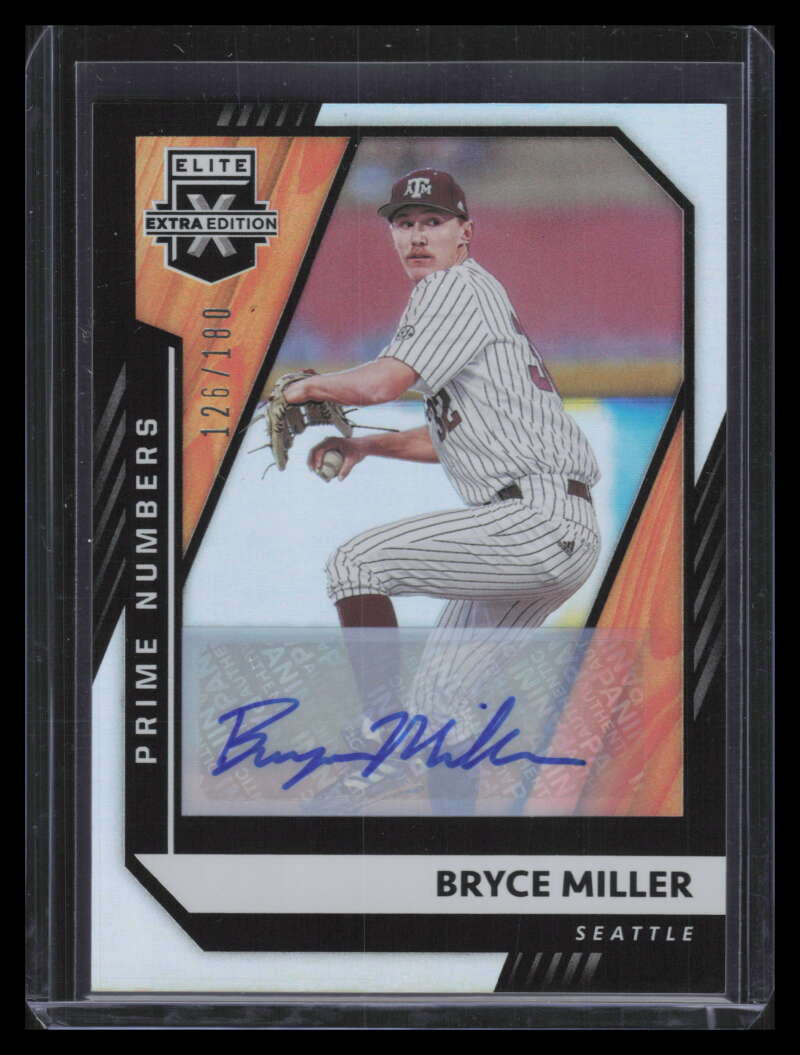 2021 Elite Extra Signatures Prime Numbers A 113 Bryce Miller Rookie Auto 126/180