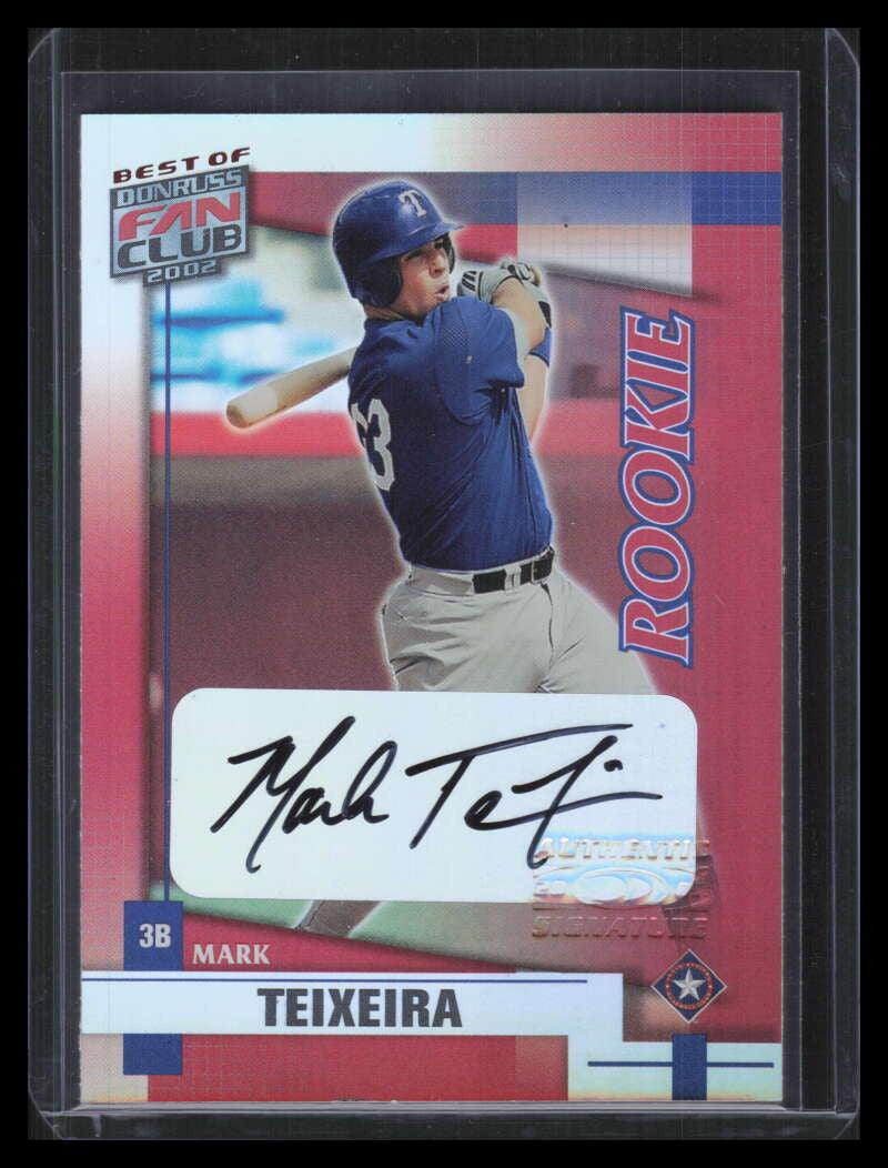 2002 Donruss Best of Fan Club Autographs 211 Mark Teixeira Auto 269/425