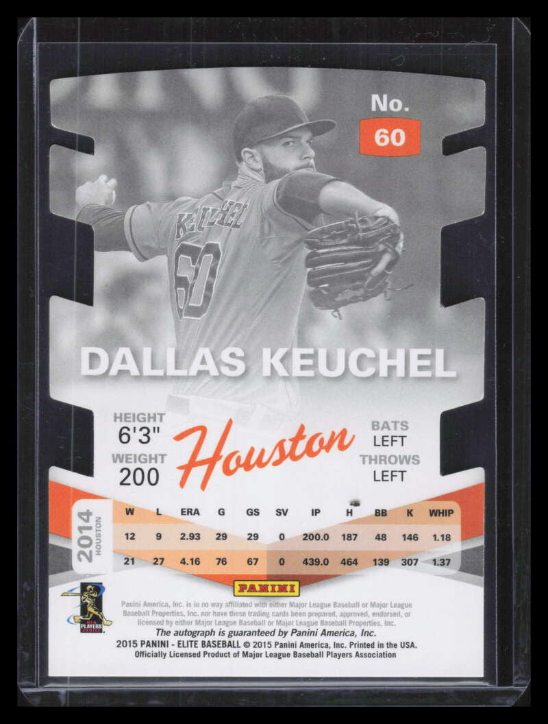 2015 Elite Signatures Status Pink 60 Dallas Keuchel Auto 10/10