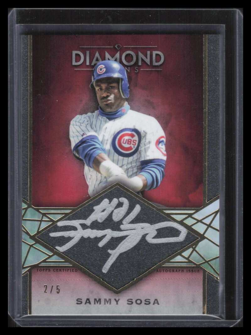 2022 Topps Diamond Icons Silver Ink Autographs Red SISS Sammy Sosa Auto 2/5