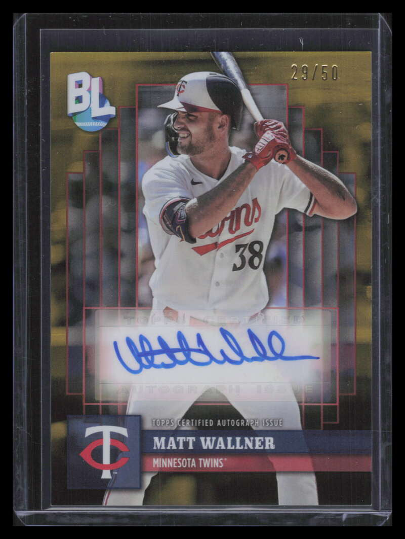2024 Topps Big League Autographs Gold Foil BLAMW Matt Wallner Auto 29/50