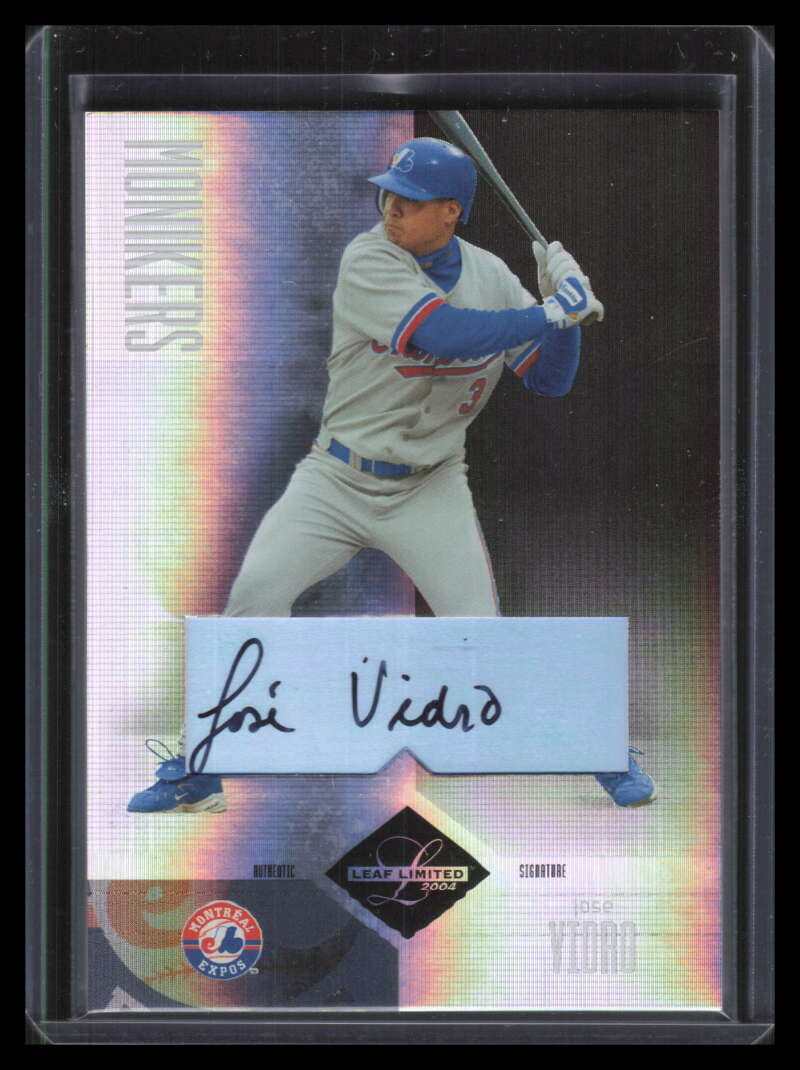 2004 Leaf Limited Moniker Silver 74 Jose Vidro Auto 3/5