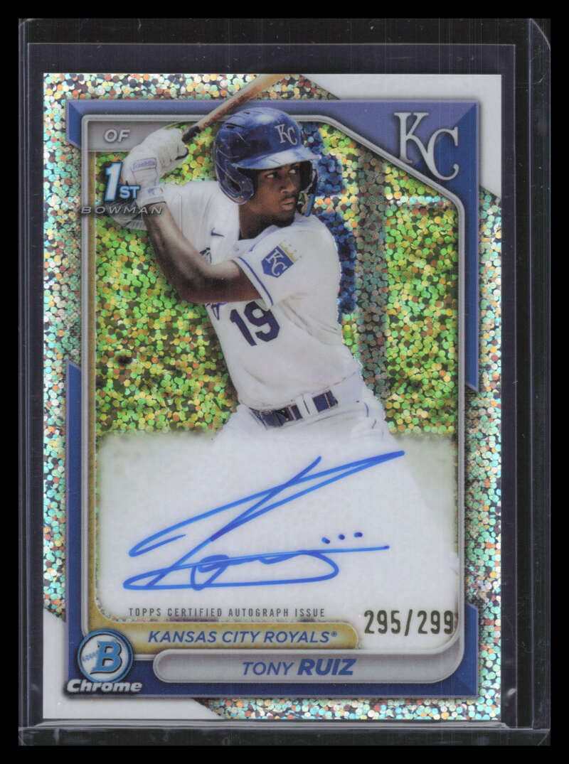 DELETE 148939 2024 Bowman Chrome Autographs Speckle Refractor Tony Ruiz Rookie Auto 295/299