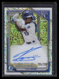 DELETE 148939 2024 Bowman Chrome Autographs Speckle Refractor Tony Ruiz Rookie Auto 295/299
