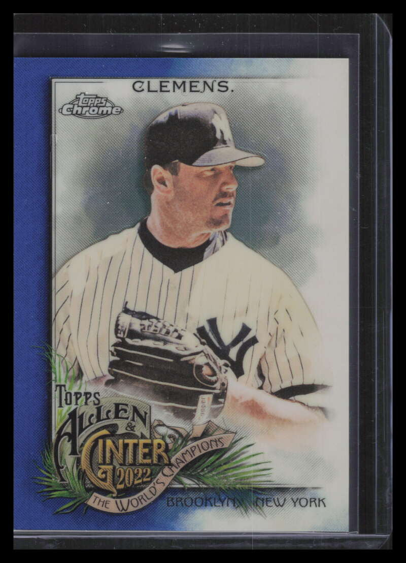 2022 Topps Allen and Ginter Chrome Blue Refractor 104 Roger Clemens 65/150