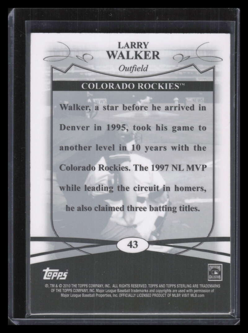 2010 Topps Sterling 43 Larry Walker 35/250