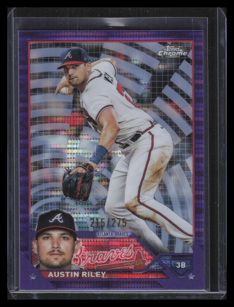 2023 Topps Chrome Purple Sonar Refractor 66 Austin Riley 215/275