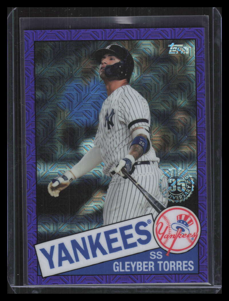 2020 Topps '85 Silver Pack Chrome Purple Refractor 85c29 Gleyber Torres 45/75