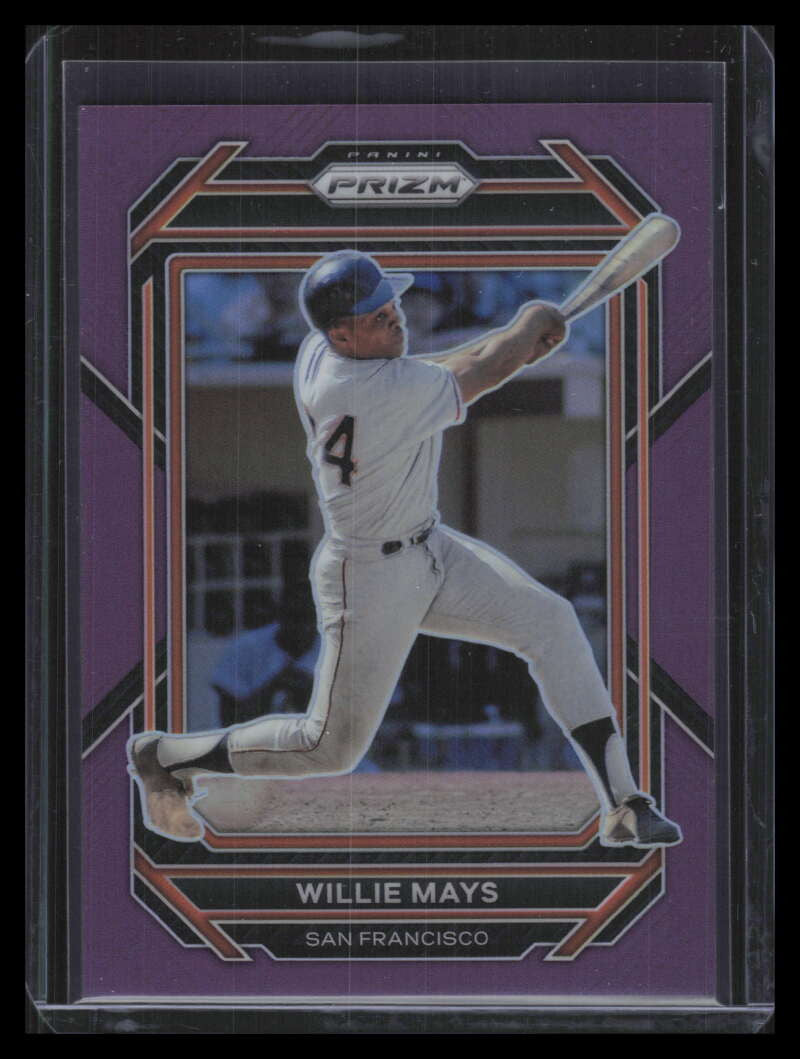 2023 Panini Prizm Prizms Purple Refractor 211 Willie Mays 17/99