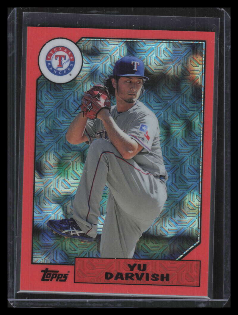 2017 Topps '87 Topps Silver Pack Chrome Orange Refractor 87yd Yu Darvish 23/75