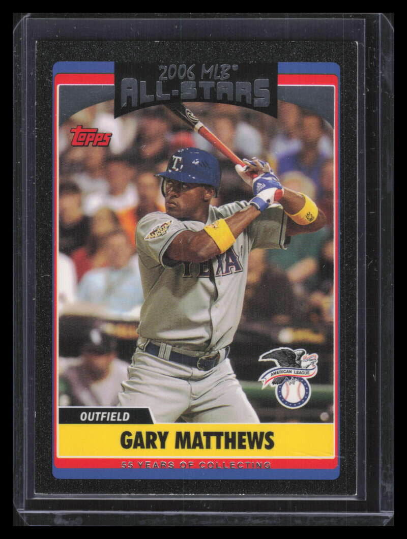 2006 Topps Update Black uh249 Gary Matthews Jr. AS 33/55 All-Stars