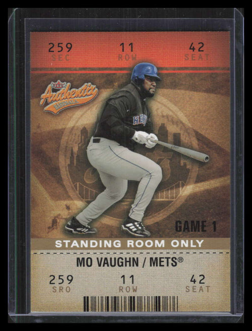 2003 Fleer Authentix Standing Room Only 52 Mo Vaughn 24/25