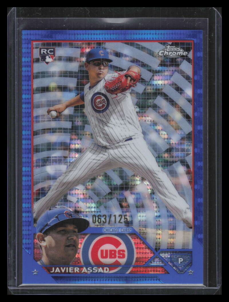 2023 Topps Chrome Blue Sonar Refractor 76 Javier Assad Rookie 63/125