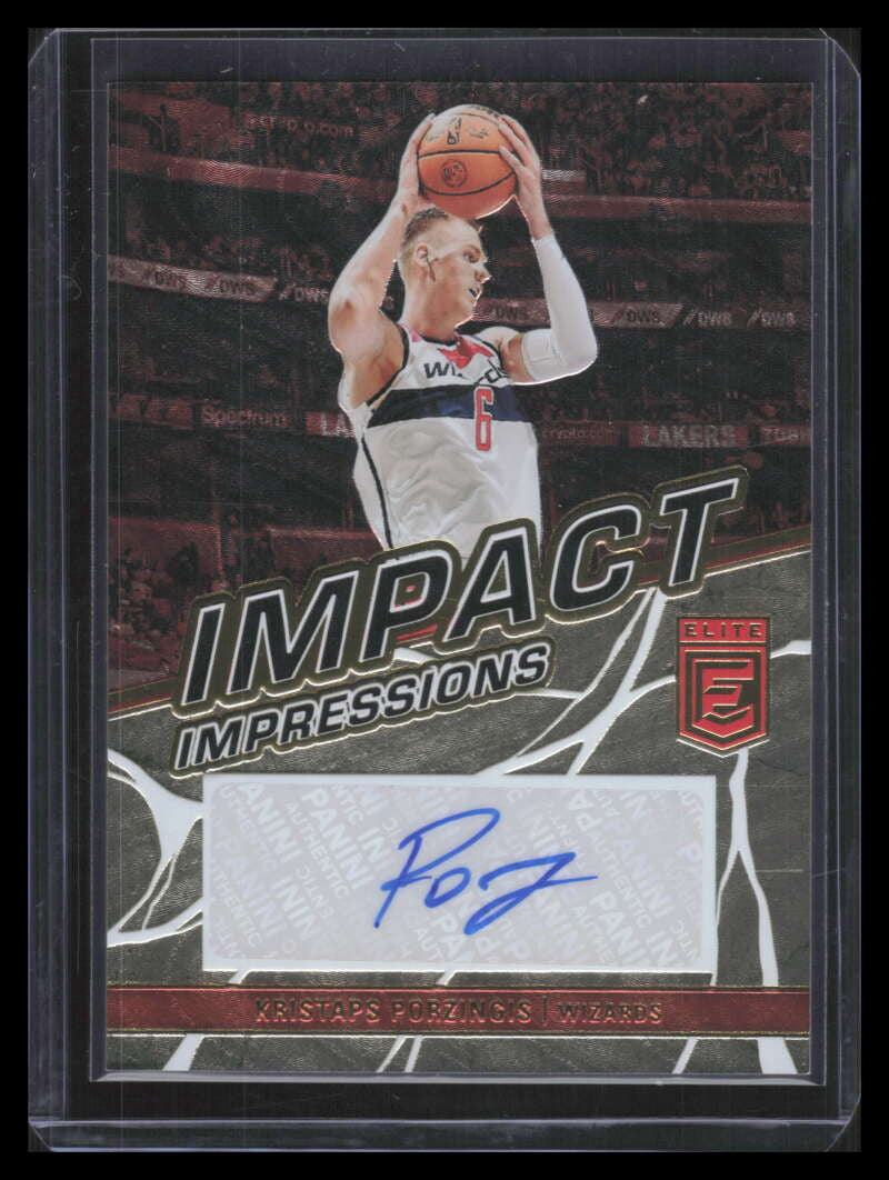 2022-23 Elite Impact Impressions Autographs Gold 4 Kristaps Porzingis Auto 3/10