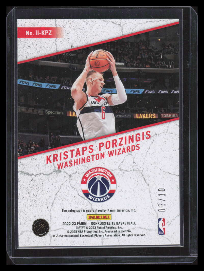 2022-23 Elite Impact Impressions Autographs Gold 4 Kristaps Porzingis Auto 3/10