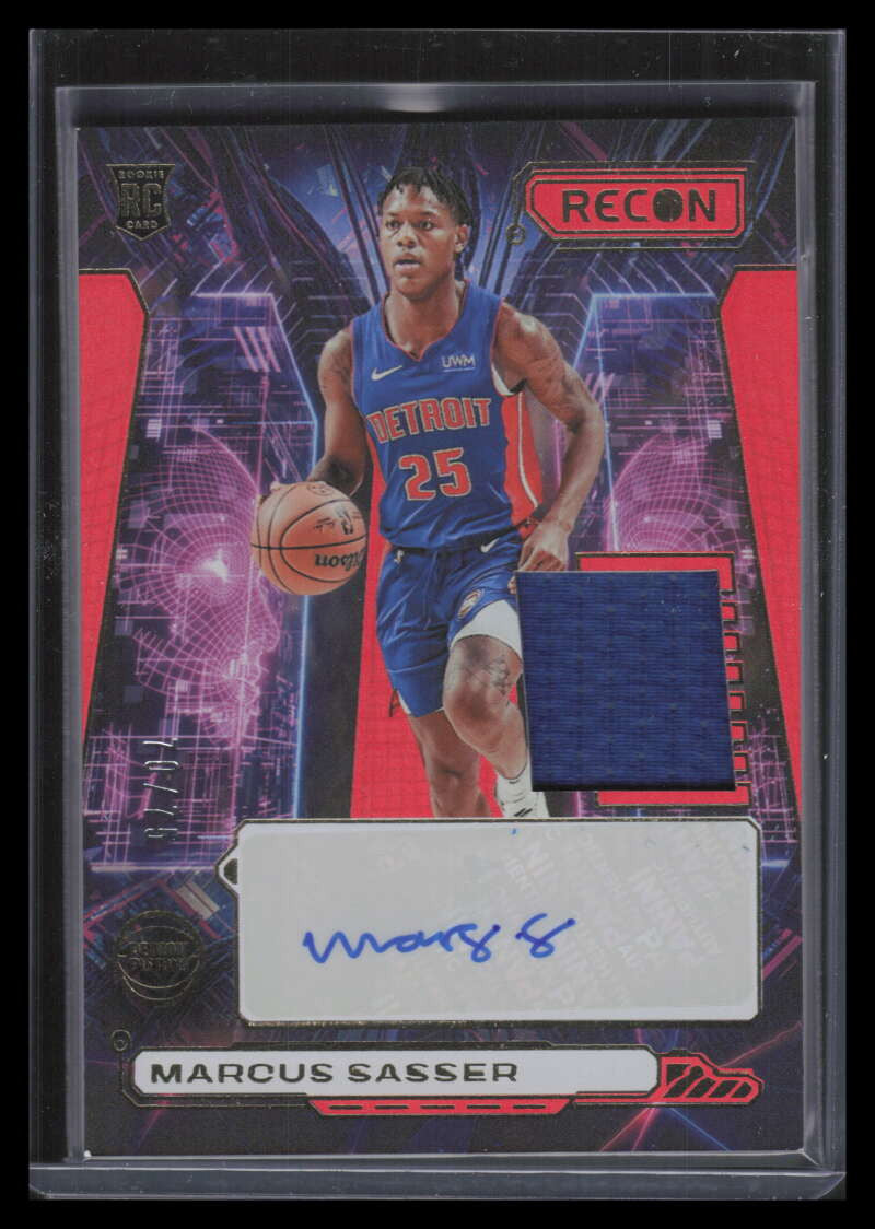 DELETE 149187 2023-24 Panini Recon Novice Autographs 25 Marcus Sasser Rookie Jersey Auto 70/75