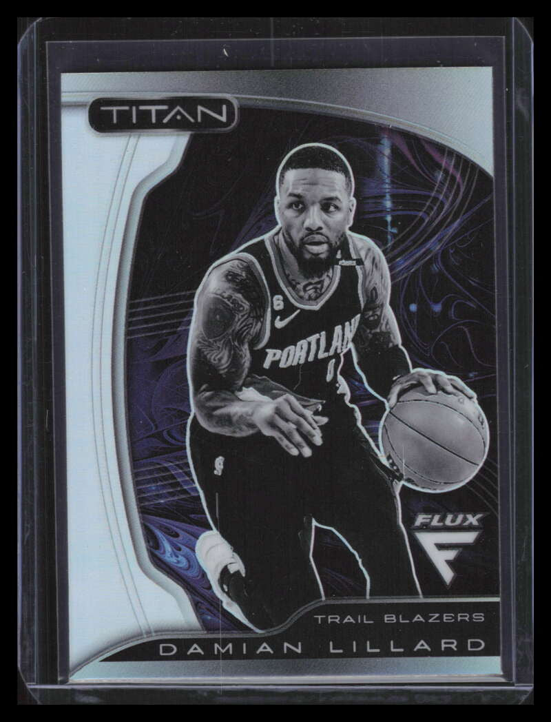 2022-23 Panini Flux Titan Silver Refractor 91 Damian Lillard