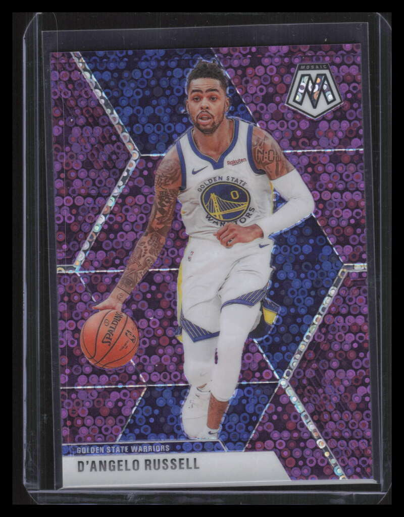 2019-20 Panini Mosaic Fast Break Purple Refractor 90 D'Angelo Russell 42/50