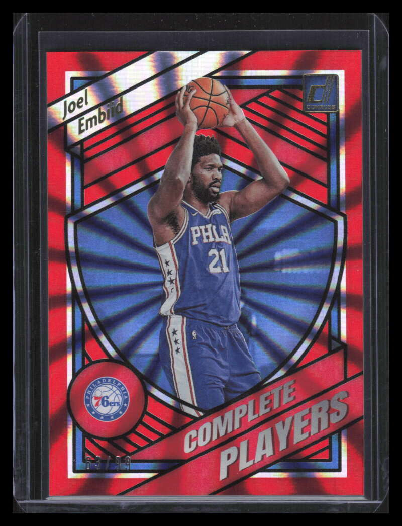2020-21 Donruss Complete Players Holo Red Laser 2 Joel Embiid 63/99