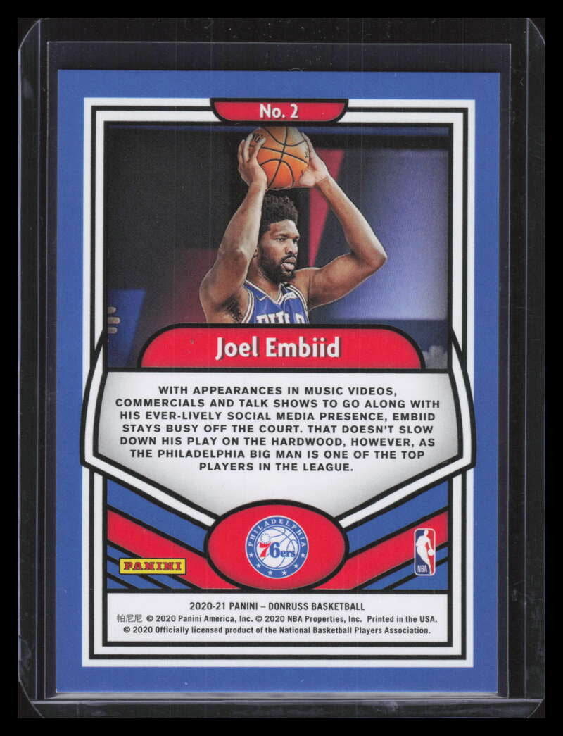 2020-21 Donruss Complete Players Holo Red Laser 2 Joel Embiid 63/99