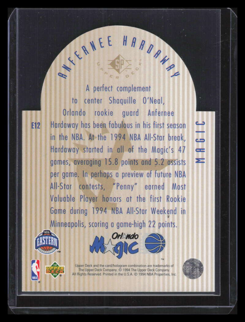 SOLD 149310 1993-94 Upper Deck SE Die Cut All-Stars e12 Anfernee Hardaway Rookie 138737