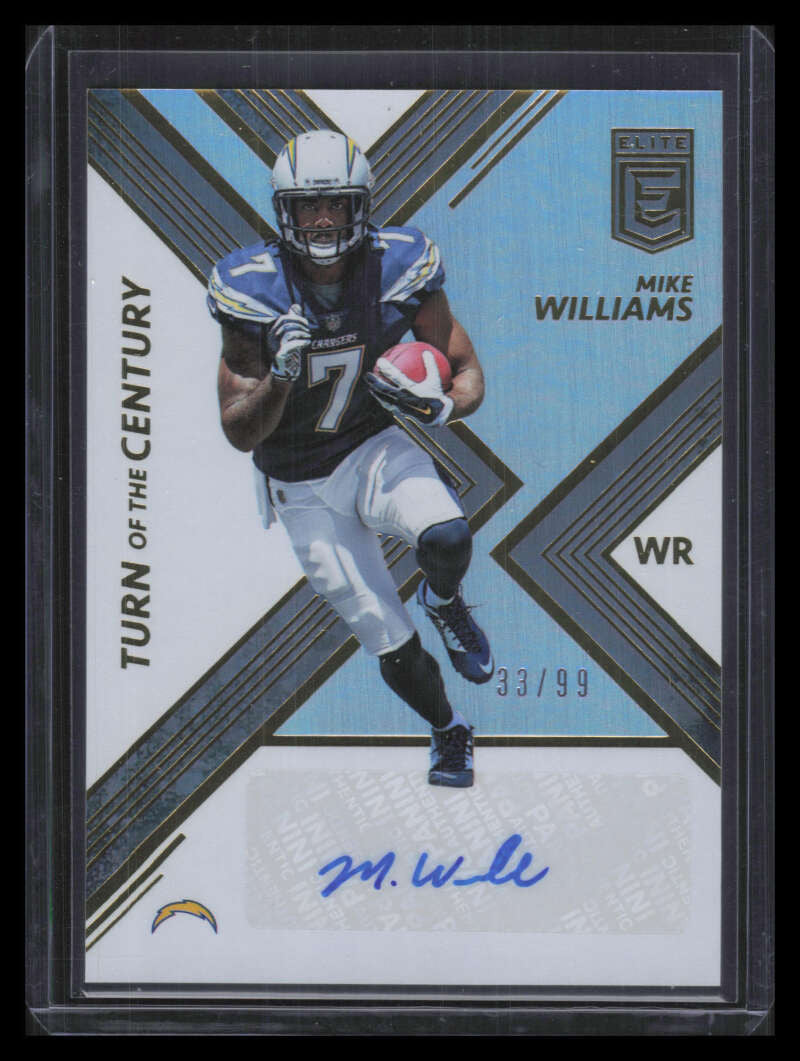 2017 Elite Turn of the Century Autographs 28 Mike Williams Rookie Auto 33/99