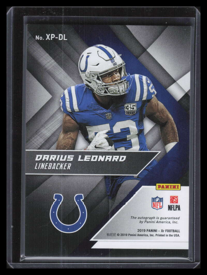 2019 Panini XR X-Ponential Ink 17 Darius Leonard Auto 20/25