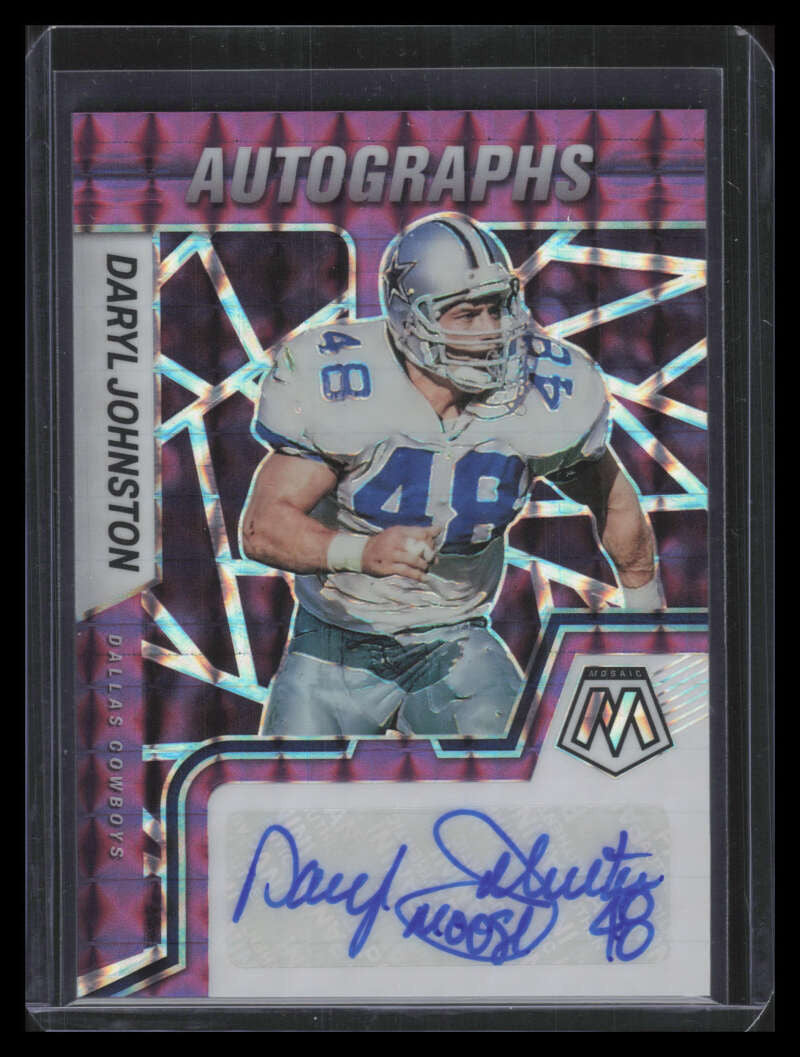 DELETE 149420 2022 Panini Mosaic Autographs Mosaic Purple 16 Daryl Johnston Auto 14/49