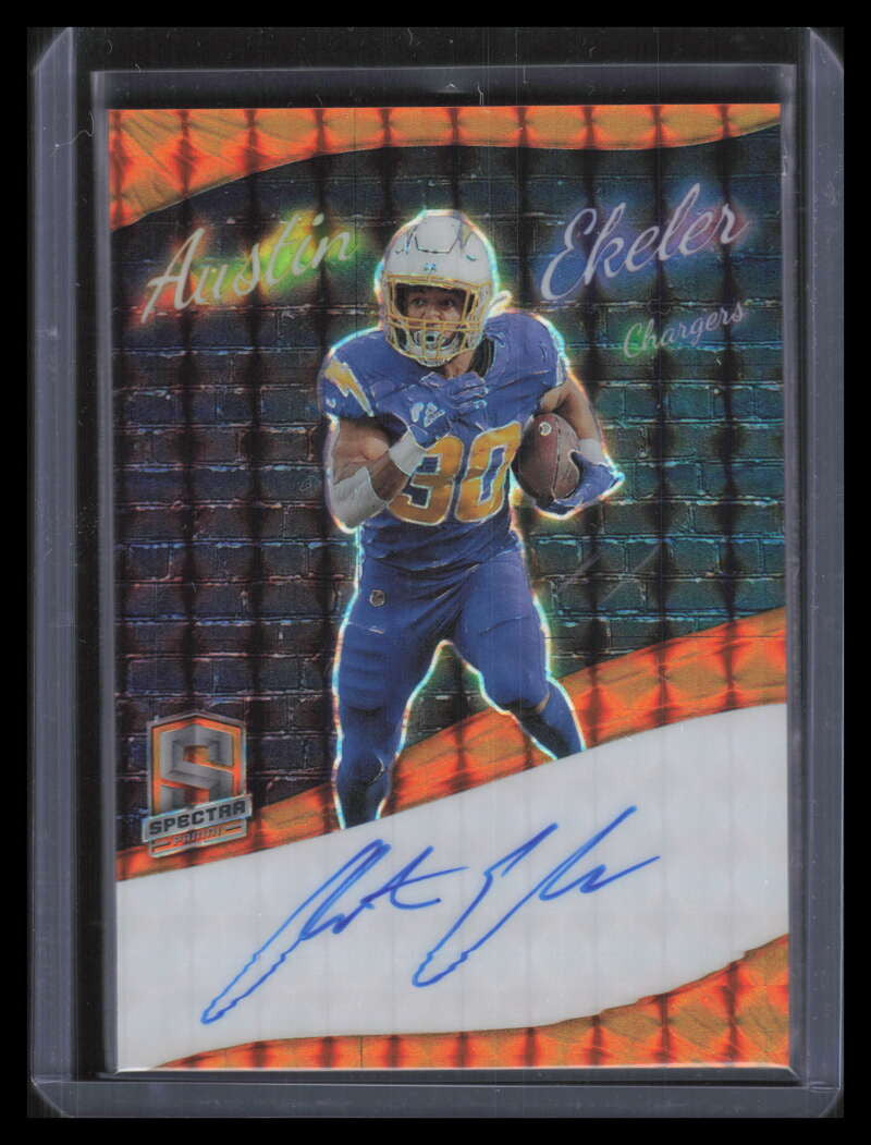 DELETE 149421 2023 Panini Spectra Colorgraphs Neon Orange 6 Austin Ekeler Auto 9/10
