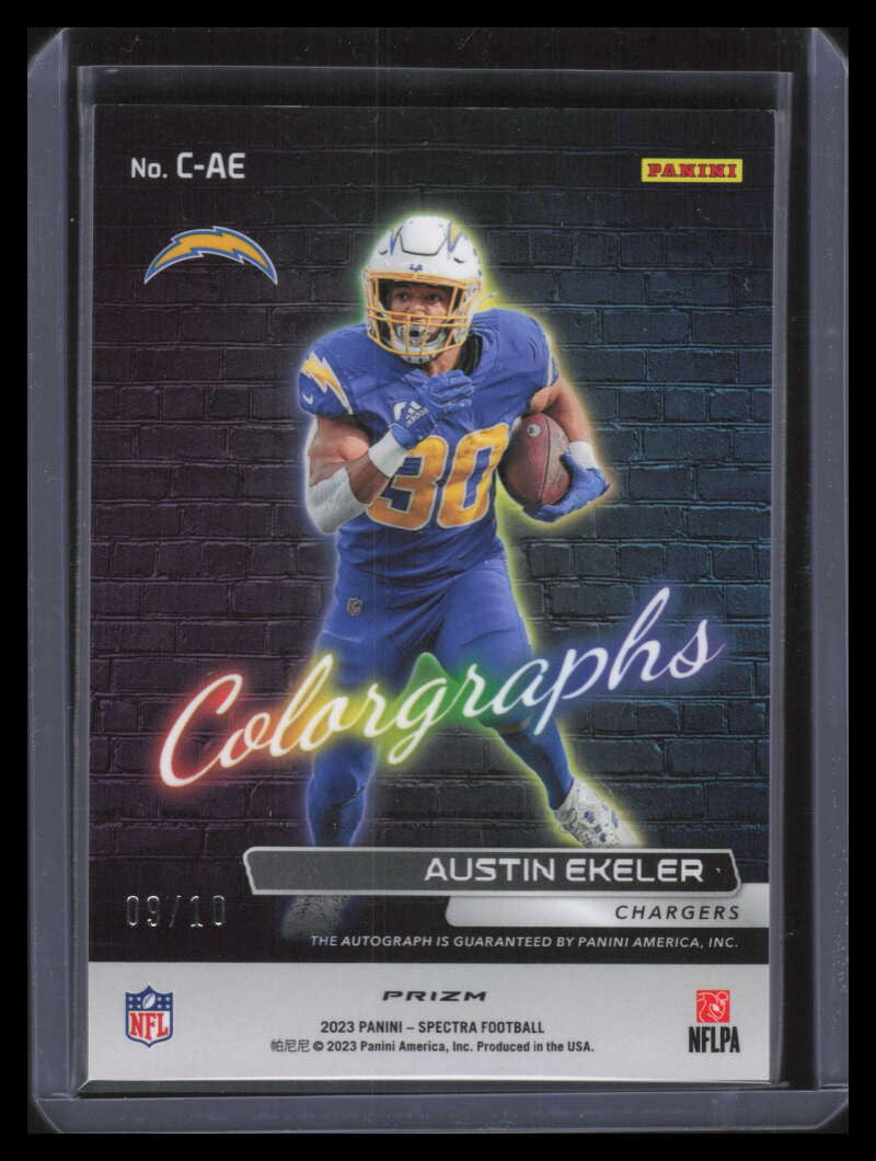 DELETE 149421 2023 Panini Spectra Colorgraphs Neon Orange 6 Austin Ekeler Auto 9/10
