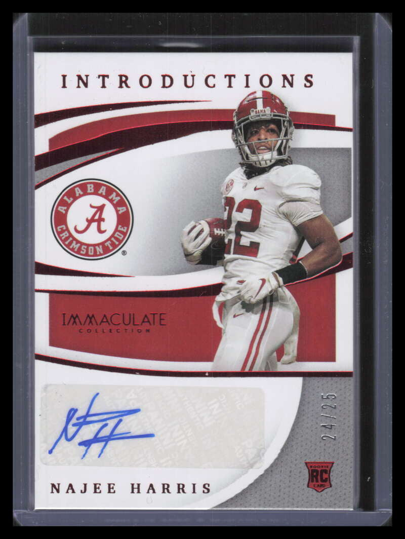 2021 Immaculate Introductions Autographs Ruby 7 Najee Harris Rookie Auto 24/25