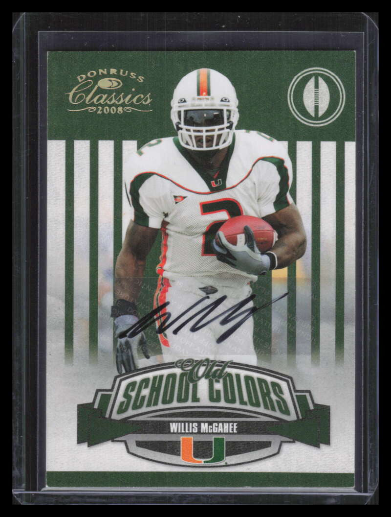 2008 Donruss Classics Old School Colors Autographs 13 Willis McGahee Auto 15/20