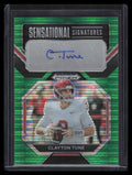 2023 Panini Prizm Sensational Signatures Green 9 Clayton Tune Rookie Auto 7/25