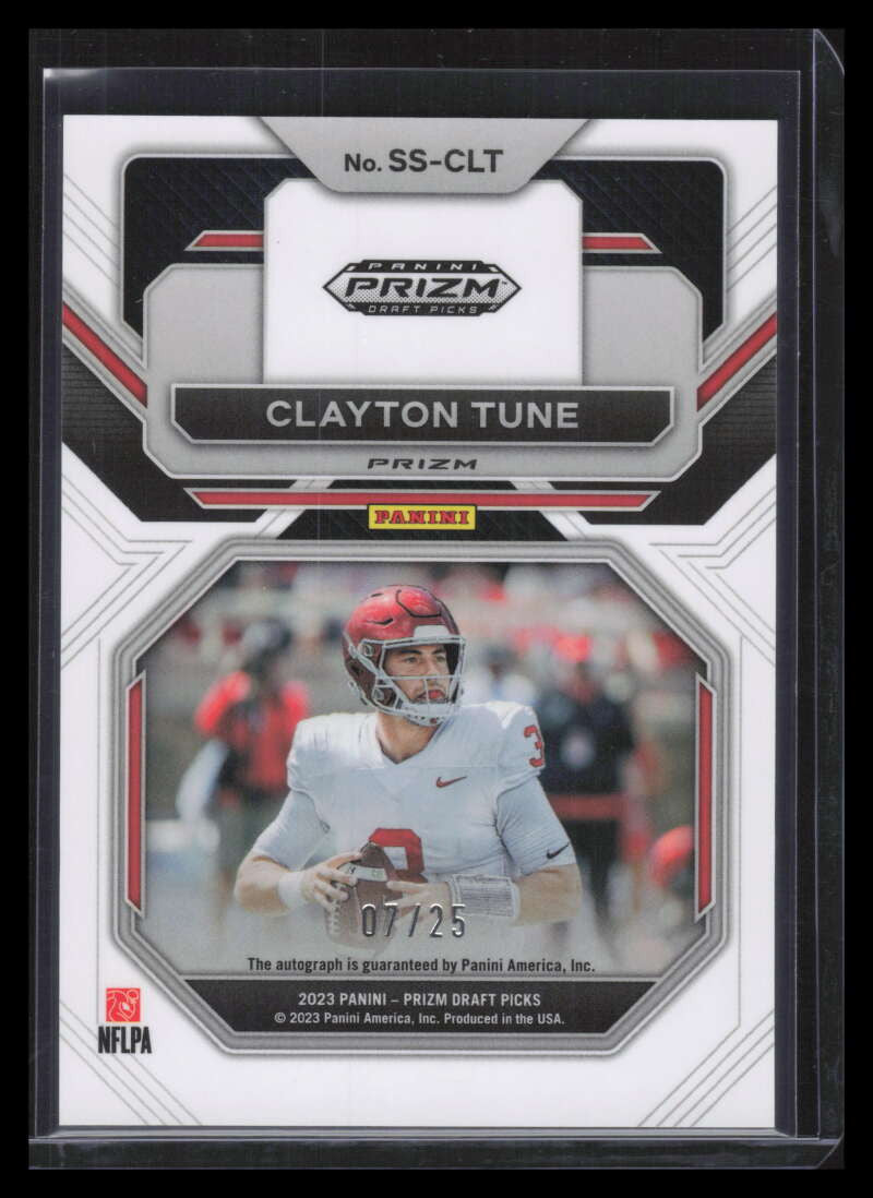 2023 Panini Prizm Sensational Signatures Green 9 Clayton Tune Rookie Auto 7/25
