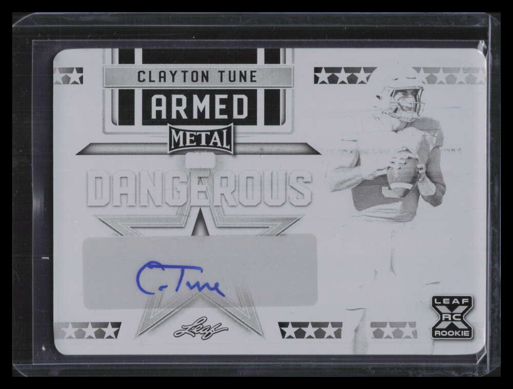 2023 Leaf Metal Armed and Dangerous Printing Plate Clayton Tune Rookie Auto 1/1