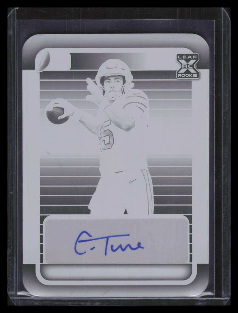 2023 Leaf Pro Set Metal Autographs Printing Plate Clayton Tune Rookie Auto 1/1