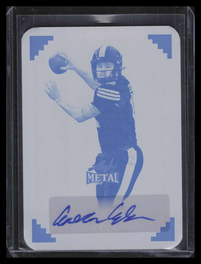 2024 Leaf Metal '91 Autographs Printing Plate Cyan Cameron Edge Rookie Auto 1/1