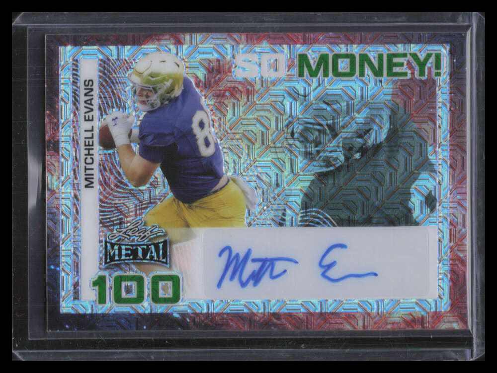 DELETE 149498 2024 Leaf Metal So Money Autographs Mojo Galaxy Mitchell Evans Rookie Auto 1/1