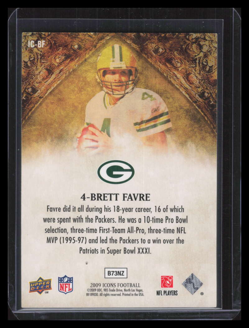 2009 Upper Deck Icons NFL Icons Silver ICBF Brett Favre 281/450