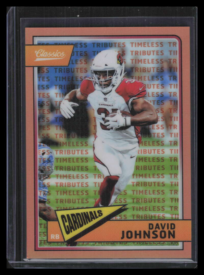 2018 Classics Timeless Tributes Premium Edition Orange 2 David Johnson 15/15