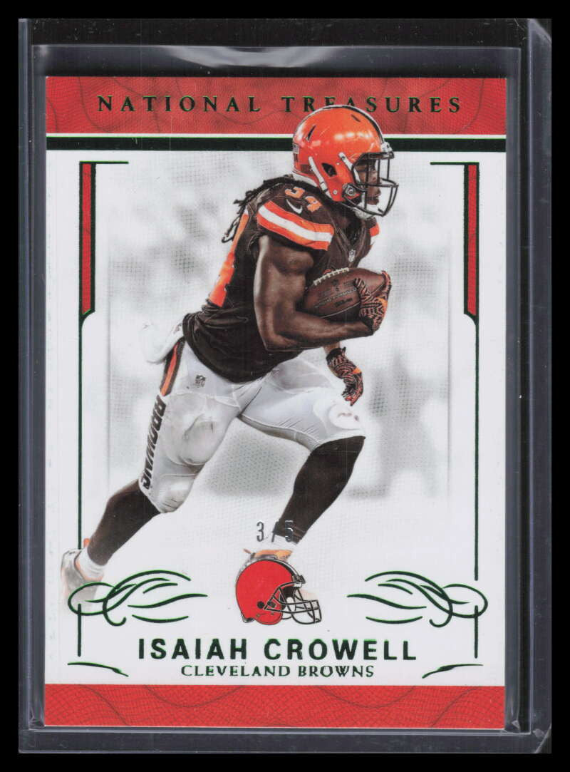 2016 Panini National Treasures Emerald 24 Isaiah Crowell 3/5