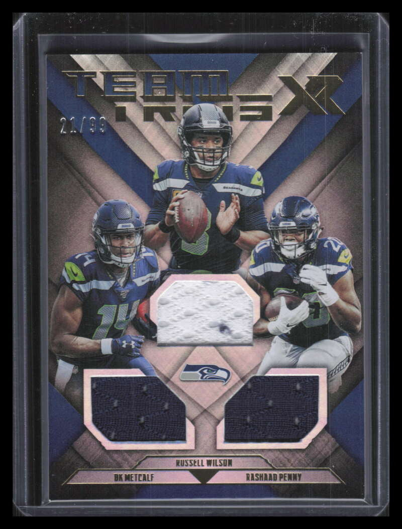 2019 Panini XR Team Trios Materials Penny Wilson Metcalf RC Triple Jersey 21/99