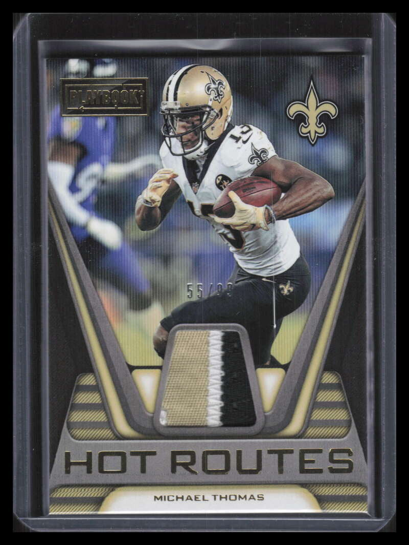 2019 Panini Playbook Hot Routes Jerseys Prime 27 Michael Thomas Patch 55/99