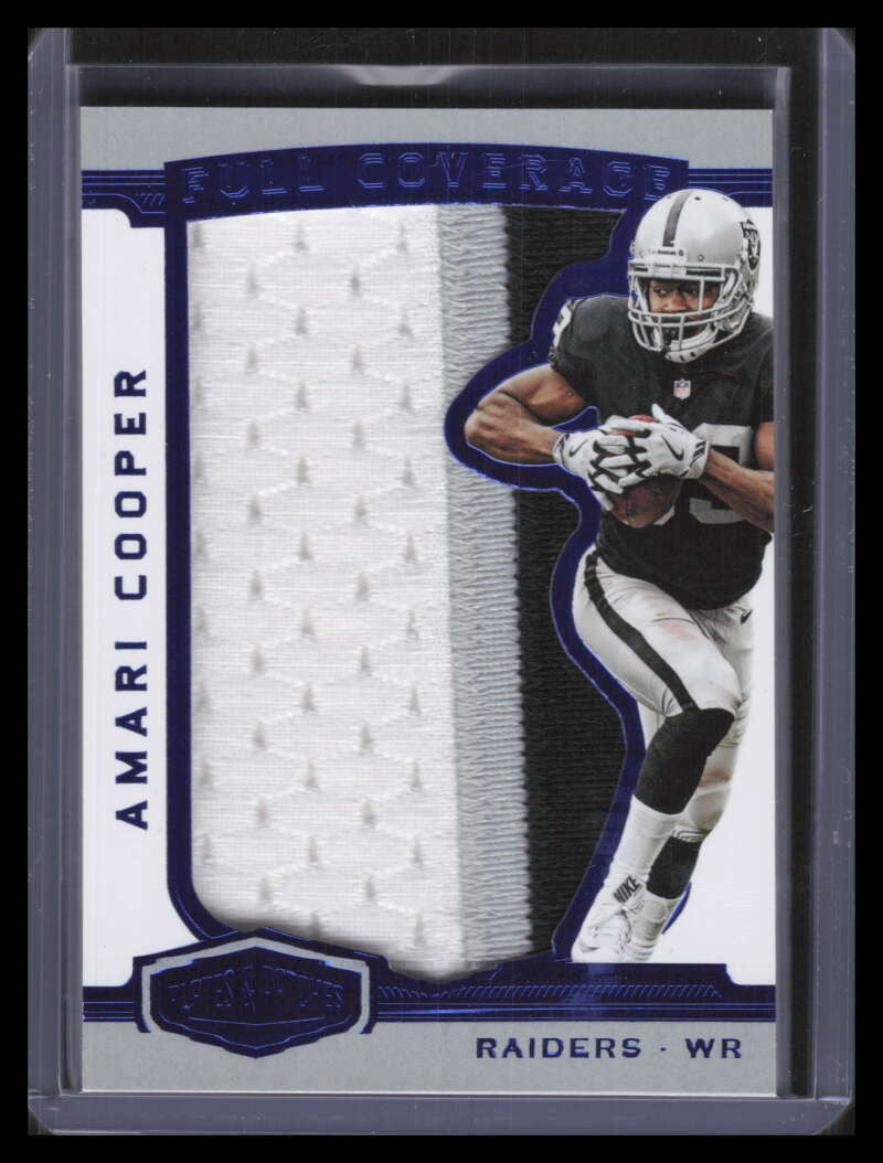 2018 Panini Plates and Patches Full Coverage Blue Amari Cooper Jumbo Patch 14/45