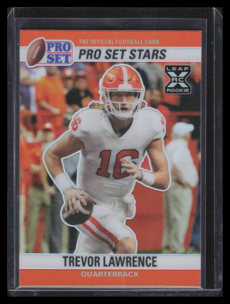 2021 Leaf Pro Set Stars Metal Rainbow Orange 12 Trevor Lawrence Rookie 7/7