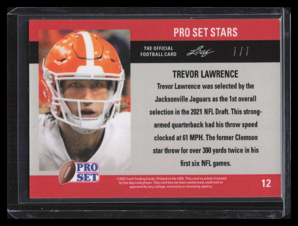 2021 Leaf Pro Set Stars Metal Rainbow Orange 12 Trevor Lawrence Rookie 7/7